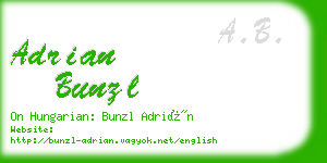 adrian bunzl business card